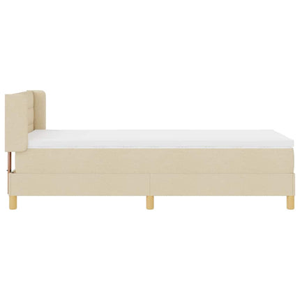 Box spring seng med madras Creme 200 x 80 cm Stof