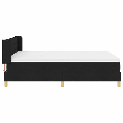 Box spring seng med madras Sort 190 x 140 cm Stof