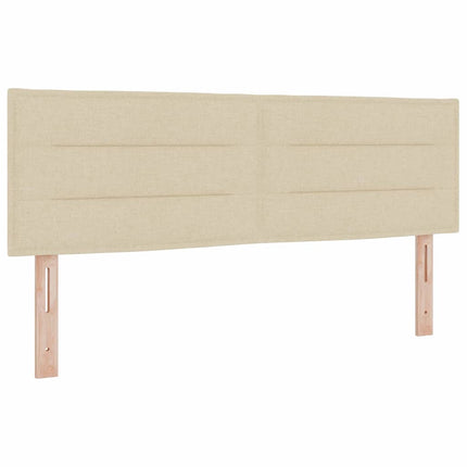Box spring seng med madras Creme 190 x 140 cm Stof