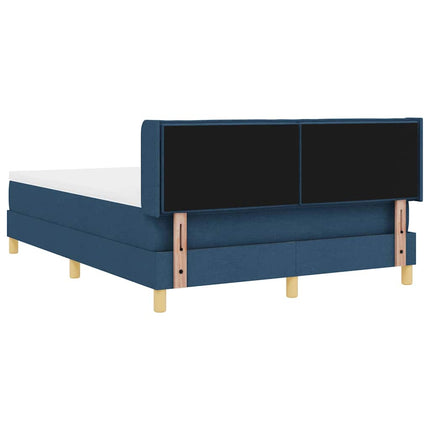 Box spring seng med madras med hovedgærde Blå 190 x 140 cm Stof