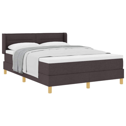 Box spring seng med madras Mørk Brun 200 x 140 cm Stof