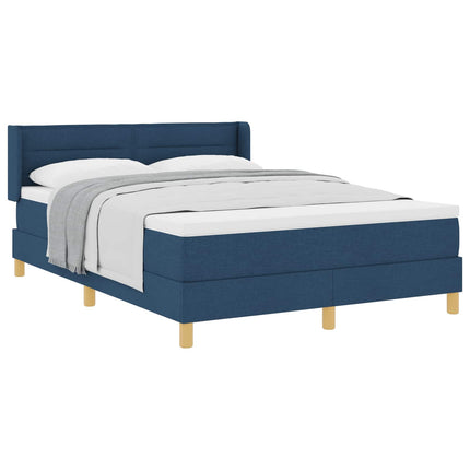 Box spring seng med madras med hovedgærde Blå 200 x 140 cm Stof