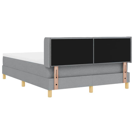 Box spring seng med madras Lysegrå 200 x 160 cm Stof