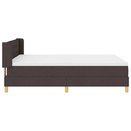 Box spring seng med madras Mørk Brun 200 x 160 cm Stof