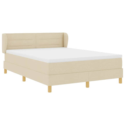 Box spring seng med madras Creme 200 x 160 cm Stof