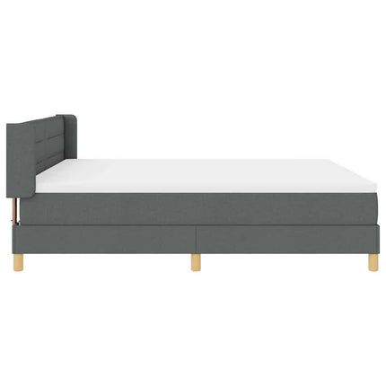 Box spring seng med madras Mørkegrå 200 x 180 cm Stof