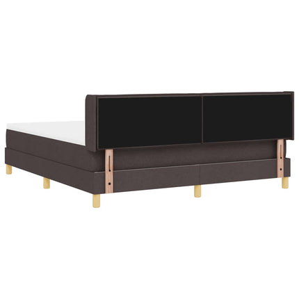Box spring seng med madras Mørk Brun 200 x 180 cm Stof