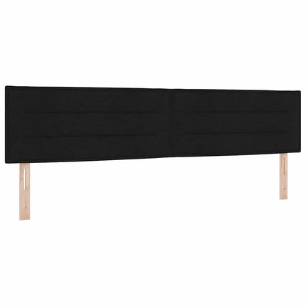 Box spring seng med madras Sort 200 x 200 cm Stof