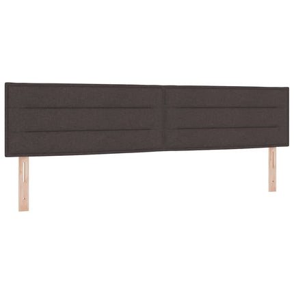 Box spring seng med madras Mørk Brun 200 x 200 cm Stof