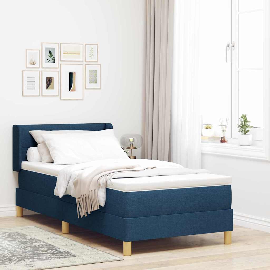 Box spring seng med hovedgrde Bl 200 x 80 cm Stof