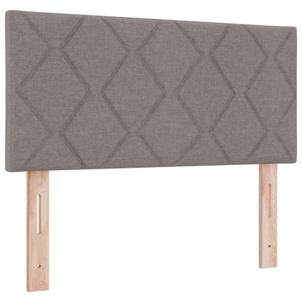 Box spring seng med hovedgærde Gråbrun 200 x 100 cm Stof