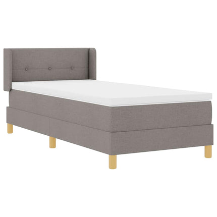 Box spring seng med hovedgærde Gråbrun 200 x 100 cm Stof