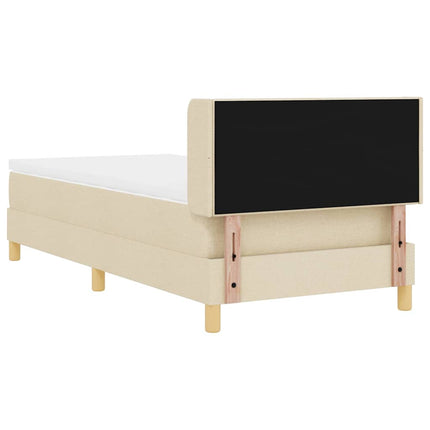 Box spring seng med hovedgærde Creme 200 x 100 cm Stof