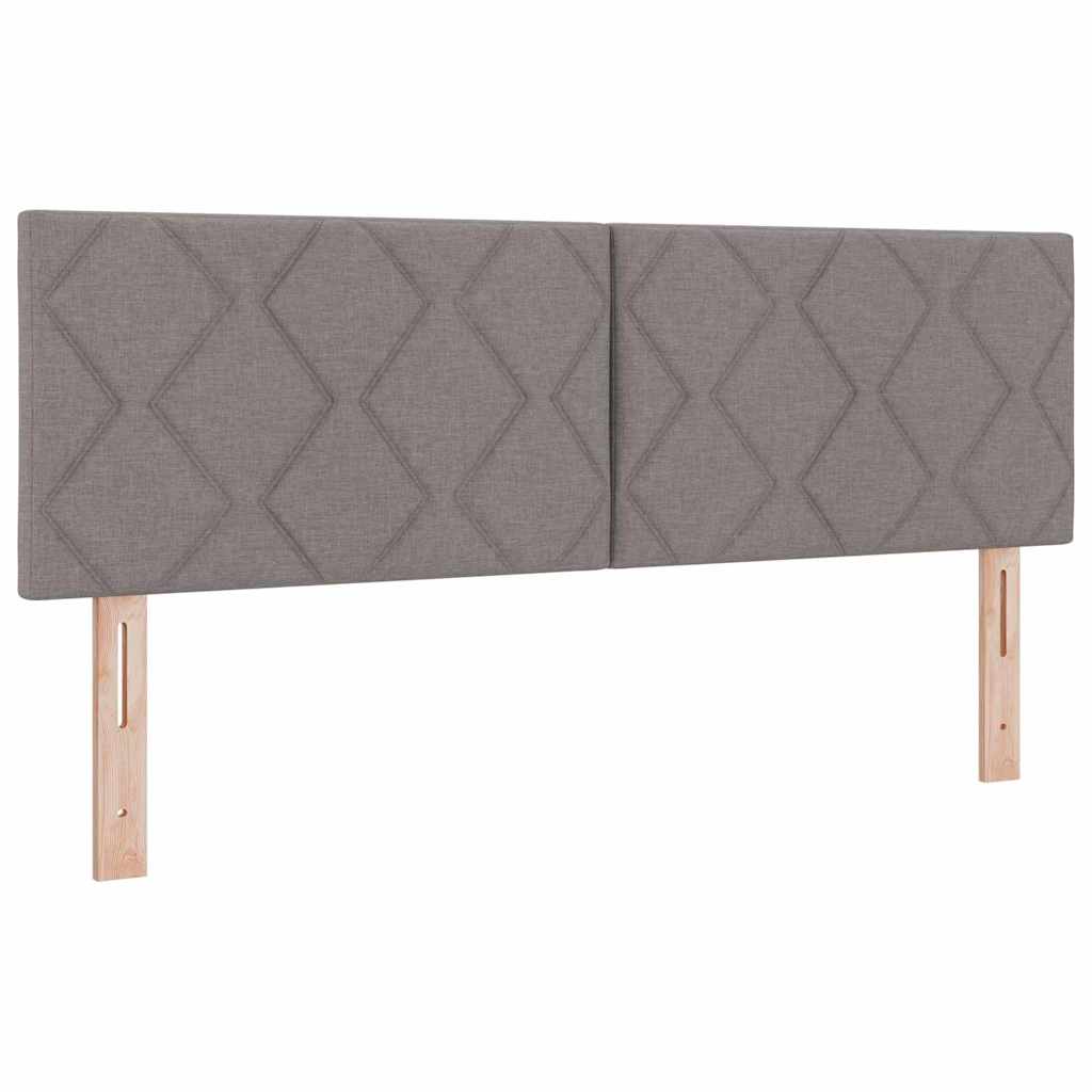 Box spring seng med madras Gråbrun 190 x 140 cm Stof