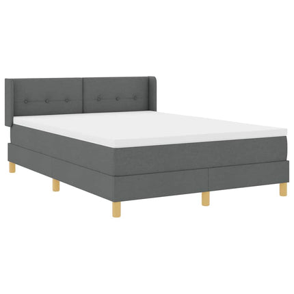 Box spring seng med hovedgærde Mørkegrå 200 x 160 cm Stof