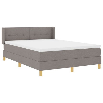 Box spring seng med hovedgærde Gråbrun 200 x 160 cm Stof