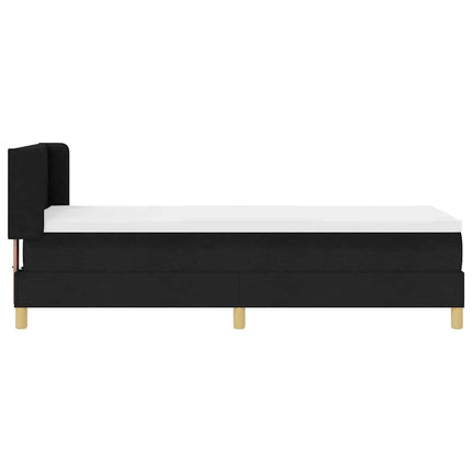 Box spring seng med hovedgærde Sort 200 x 80 cm Stof