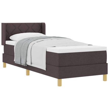 Box spring seng med hovedgærde Mørk Brun 200 x 80 cm Stof