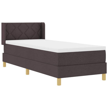 Box spring seng med hovedgærde Mørk Brun 200 x 80 cm Stof