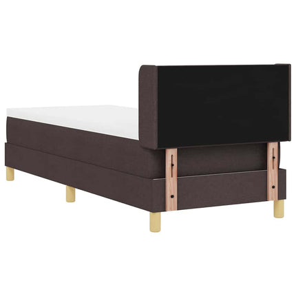 Box spring seng med hovedgærde Mørk Brun 200 x 80 cm Stof