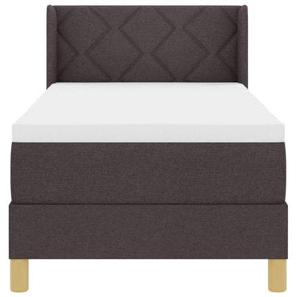 Box spring seng med hovedgærde Mørk Brun 200 x 80 cm Stof