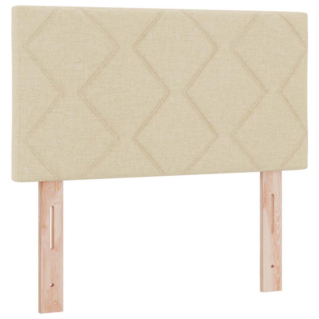 Box spring seng med madras Creme 200 x 80 cm Stof