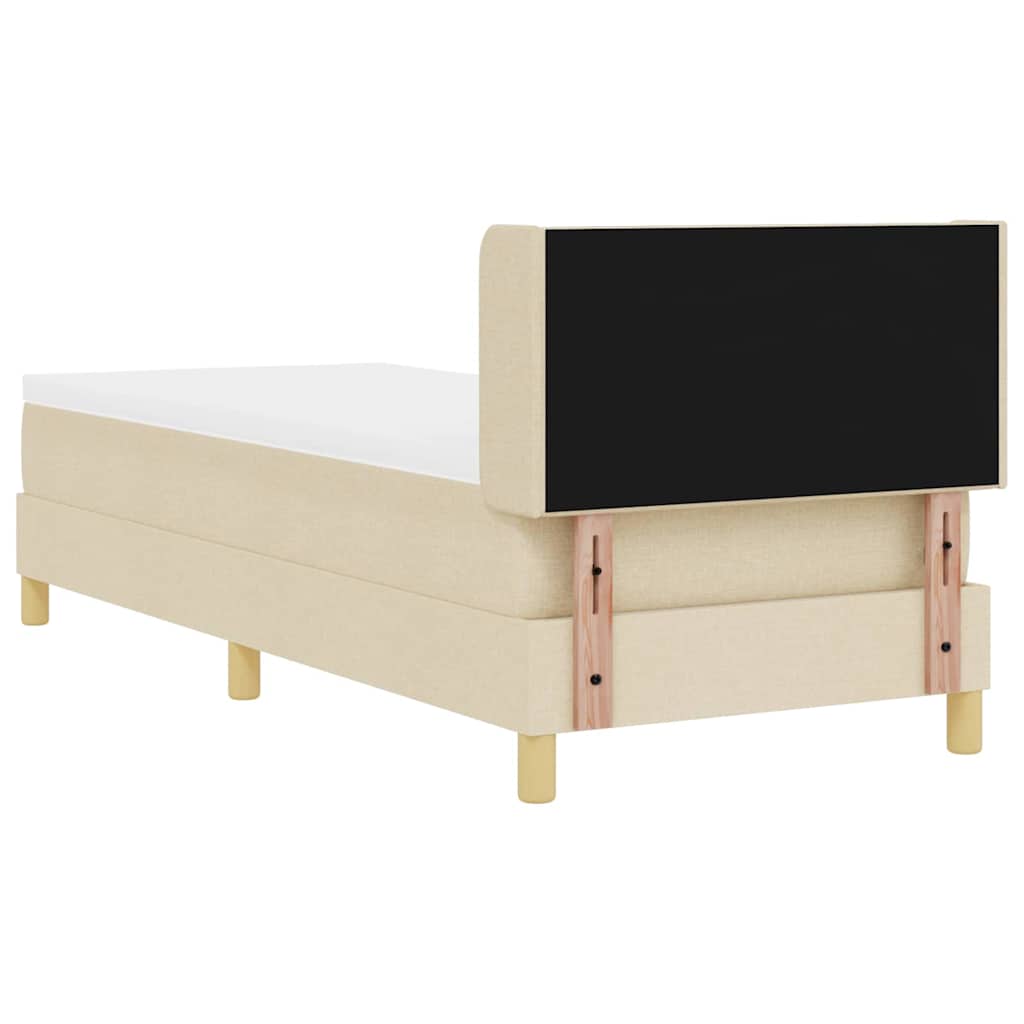 Box spring seng med madras Creme 200 x 80 cm Stof