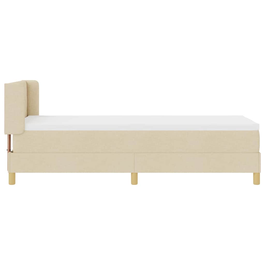 Box spring seng med madras Creme 200 x 80 cm Stof