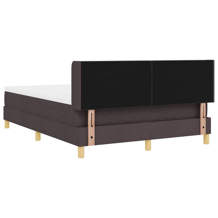 Box spring seng med hovedgærde Mørk Brun 200 x 140 cm Stof