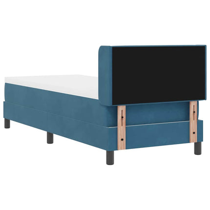 Box spring seng med hovedgærde Mørk blå 200 x 80 cm Fløjl