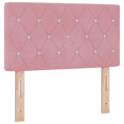 Box spring seng med hovedgærde Lyserød 200 x 80 cm Fløjl
