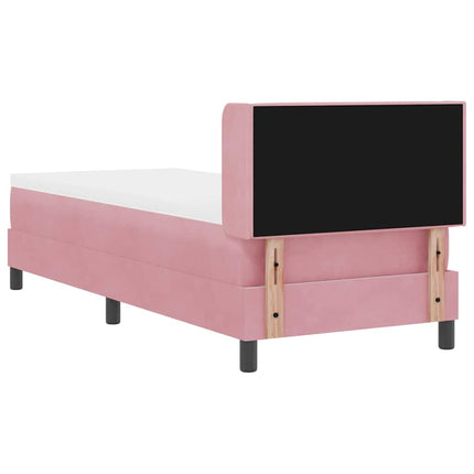 Box spring seng med hovedgærde Lyserød 200 x 80 cm Fløjl