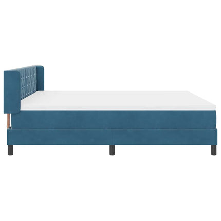 Box spring seng med hovedgærde Mørk blå 200 x 180 cm Fløjl