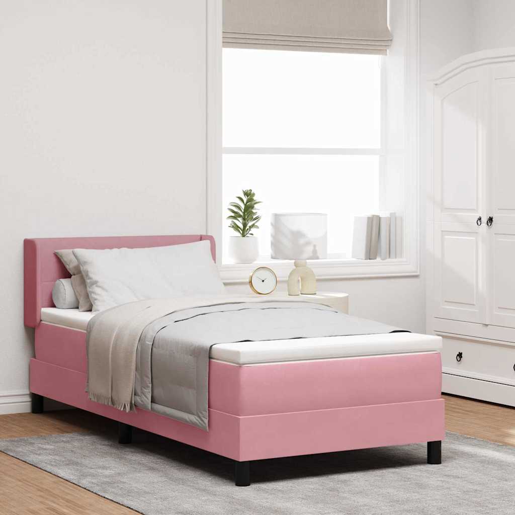 Box spring seng med hovedgrde Lyserd 200 x 100 cm Fljl