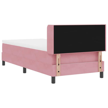 Box spring seng med hovedgærde Lyserød 200 x 100 cm Fløjl