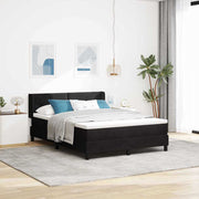 Box spring seng med hovedgærde Sort 190 x 140 cm Fløjl