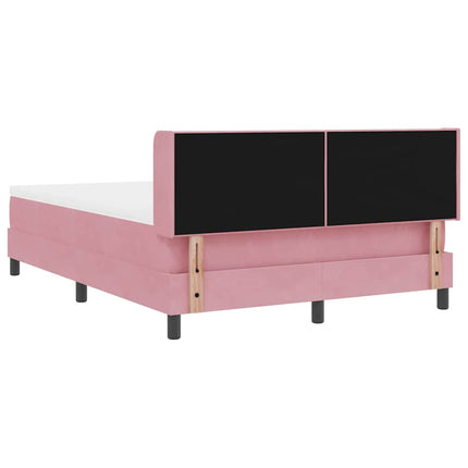 Box spring seng med hovedgærde Lyserød 200 x 140 cm Fløjl