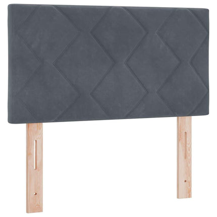 Box spring seng med hovedgærde Mørkegrå 200 x 80 cm Fløjl