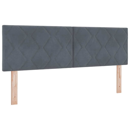 Box spring seng med hovedgærde Mørkegrå 200 x 160 cm Fløjl
