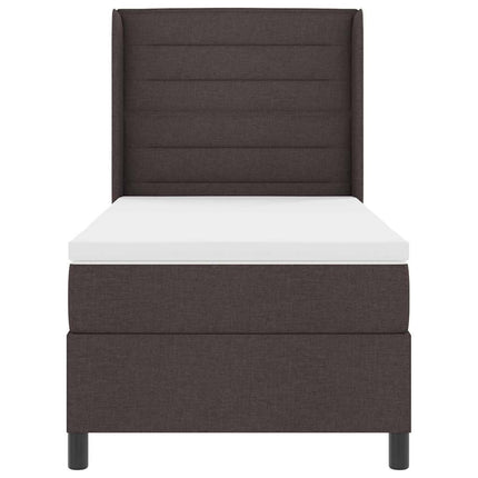 Box spring seng med pude Mørk Brun 200 x 80 cm Stof