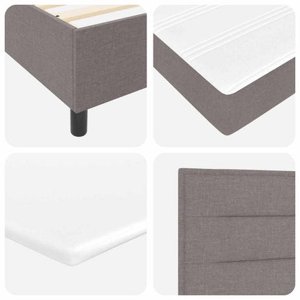 Box spring seng med pude Gråbrun 200 x 80 cm Stof