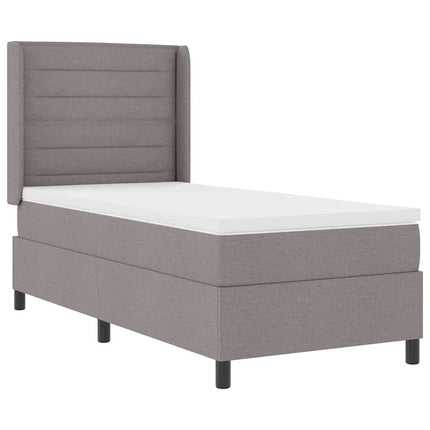 Box spring seng med pude Gråbrun 200 x 80 cm Stof