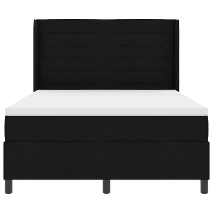 Box spring seng med madras Sort 190 x 140 cm Stof