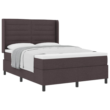 Box spring seng med pude Mørk Brun 190 x 140 cm Stof