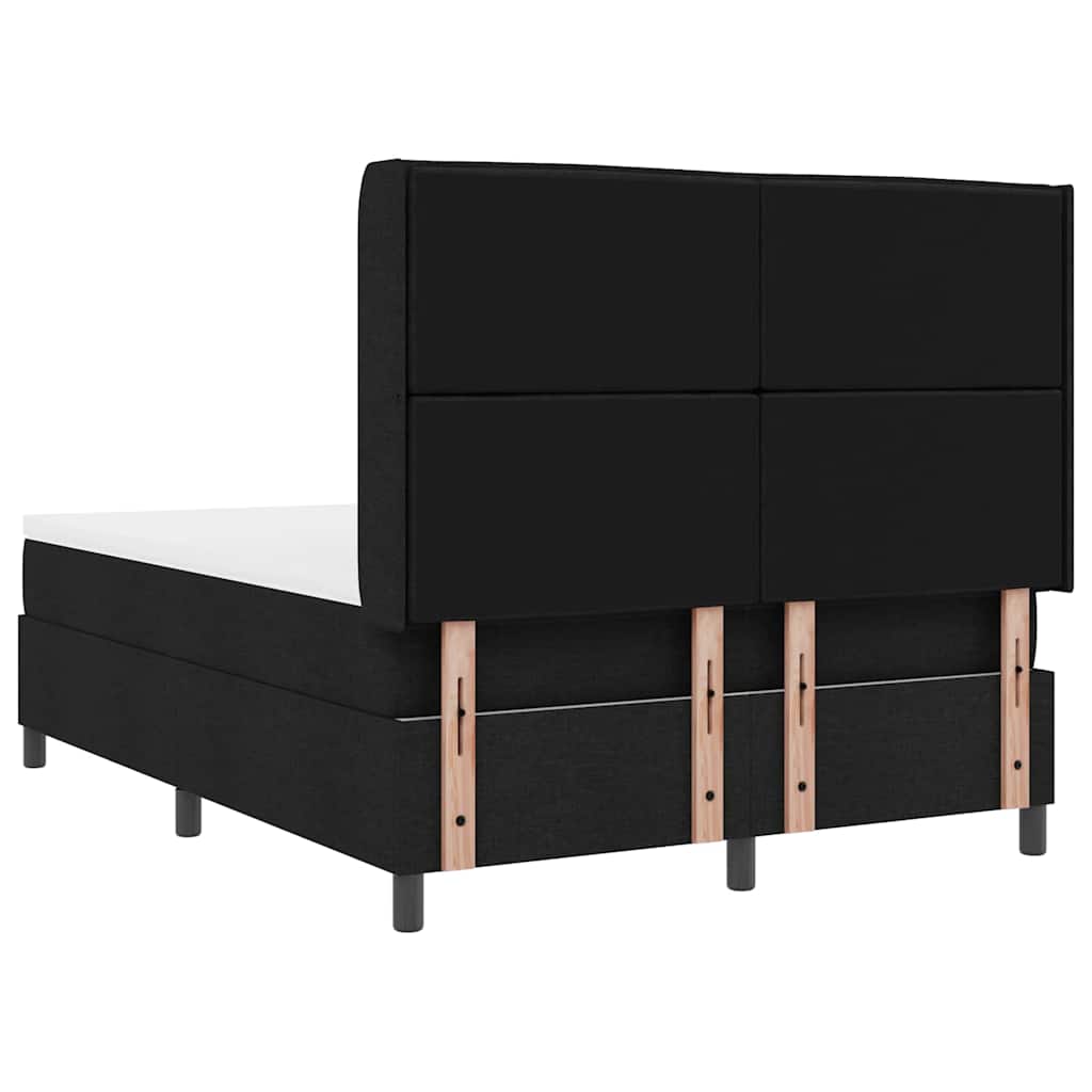 Box spring seng med madras Sort 200 x 160 cm Stof