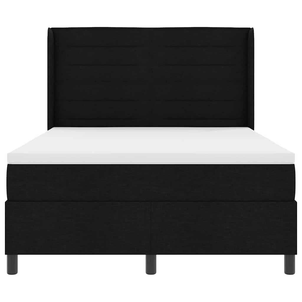 Box spring seng med madras Sort 200 x 160 cm Stof