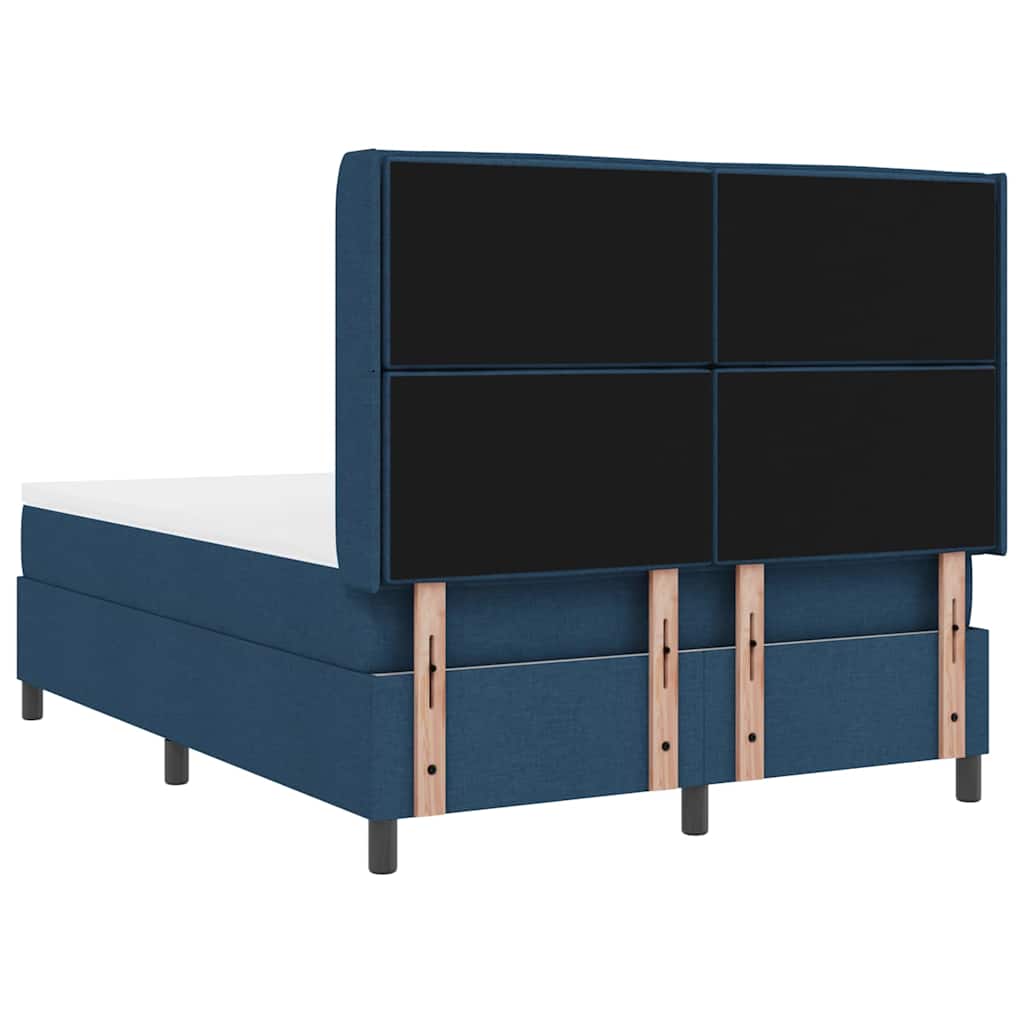 Box spring seng med madras med hovedgærde Blå 200 x 160 cm Stof