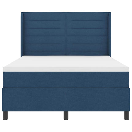 Box spring seng med pude med hovedgærde Blå 200 x 160 cm Stof