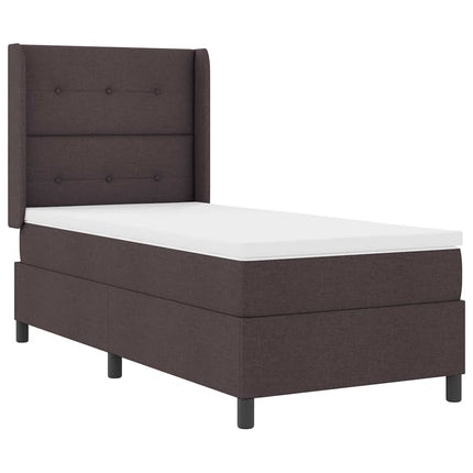 Box spring seng med pude Mørk Brun 200 x 80 cm Stof