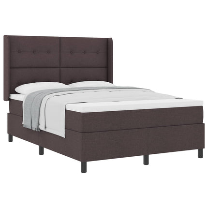 Box spring seng med pude Mørk Brun 200 x 140 cm Stof